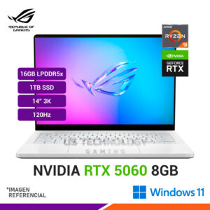ASUS ROG ZEPHYRUS G14 | AMD RYZEN 9 270 RAM 16GB 1TB SSD NVIDIA RTX 5060 8GB 14" 3K 120Hz OLED W11