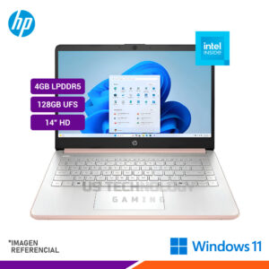 HP 14-DQ6105DX | INTEL CELERON N150 RAM 4GB 128GB UFS 14″ FHD W11 ROSE GOLD