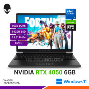 LAPTOP DELL ALIENWARE 15 DA15260 INTEL CORE 7 240H 16GB RAM 512GB SSD RTX 4050-6GB 15.3" WIN11